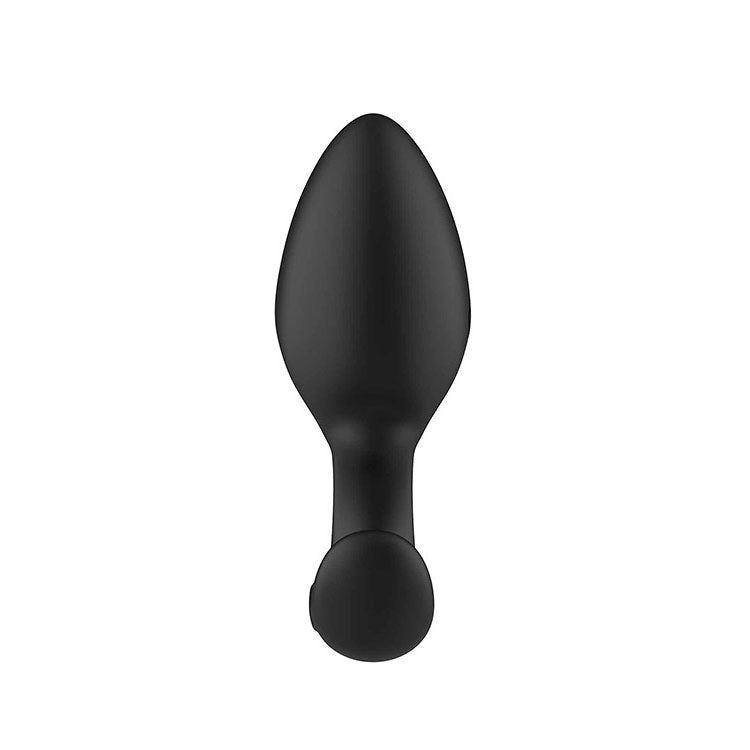 Adam & Eve OMEGA Vibrating Plug - Black 10 cm USB Rechargeable Vibrating Butt Plug with Remote Adam & Eve
