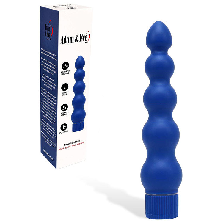Adam & Eve POWER BEAD STICK - Blue 19 cm Vibrator Adam & Eve