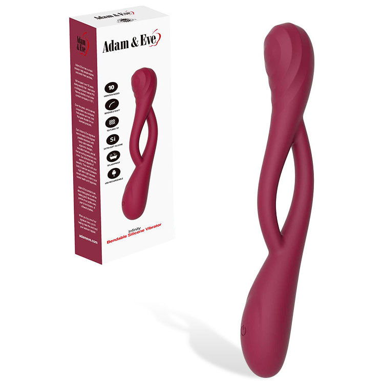 Adam & Eve INFINITY - Red USB Rechargeable Bendable Vibrator Adam & Eve