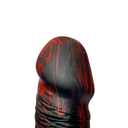 Adam & Eve THE BEDROCKER - Black/Red 22.6 cm USB Rechargeable Thrusting Dildo with Wireless Remote Adam & Eve