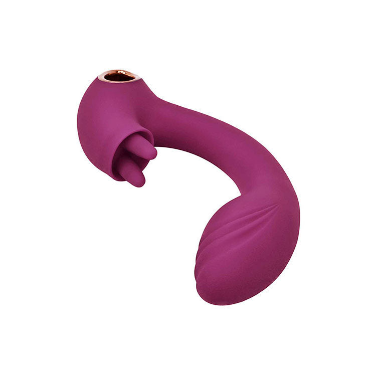 Adam & Eve ROSE GOLD CLIT TICKLER - Red 22 cm USB Rechargeable Rabbit Vibrator Adam & Eve
