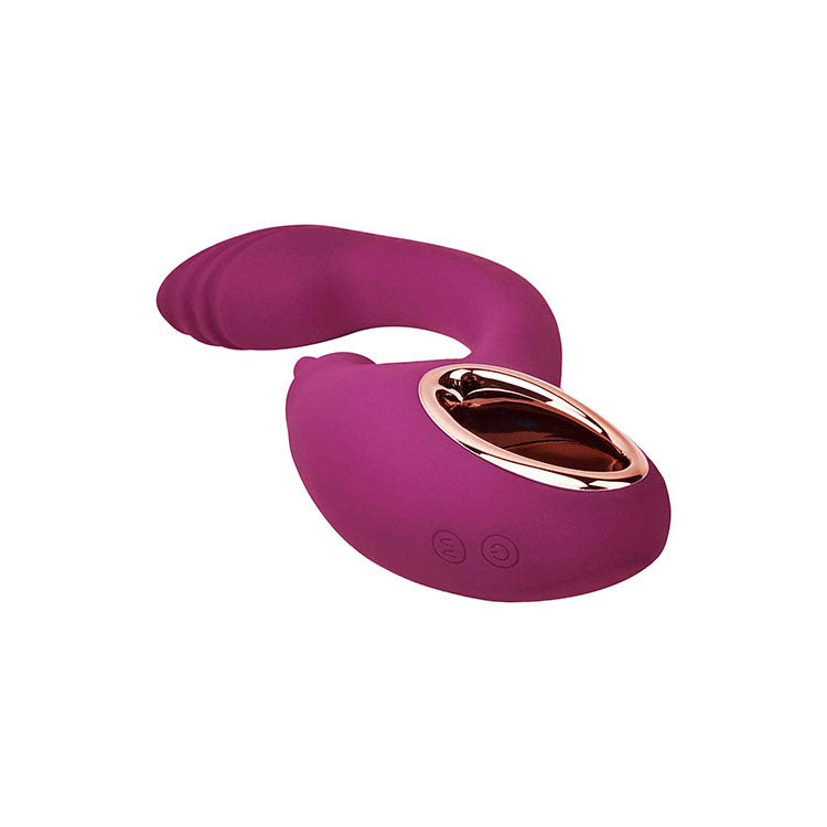 Adam & Eve ROSE GOLD CLIT TICKLER - Red 22 cm USB Rechargeable Rabbit Vibrator Adam & Eve
