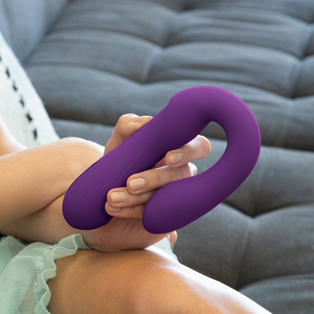 JimmyJane Reflexx Rabbit 1 - Purple USB Rechargeable Dual Vibrator JimmyJane