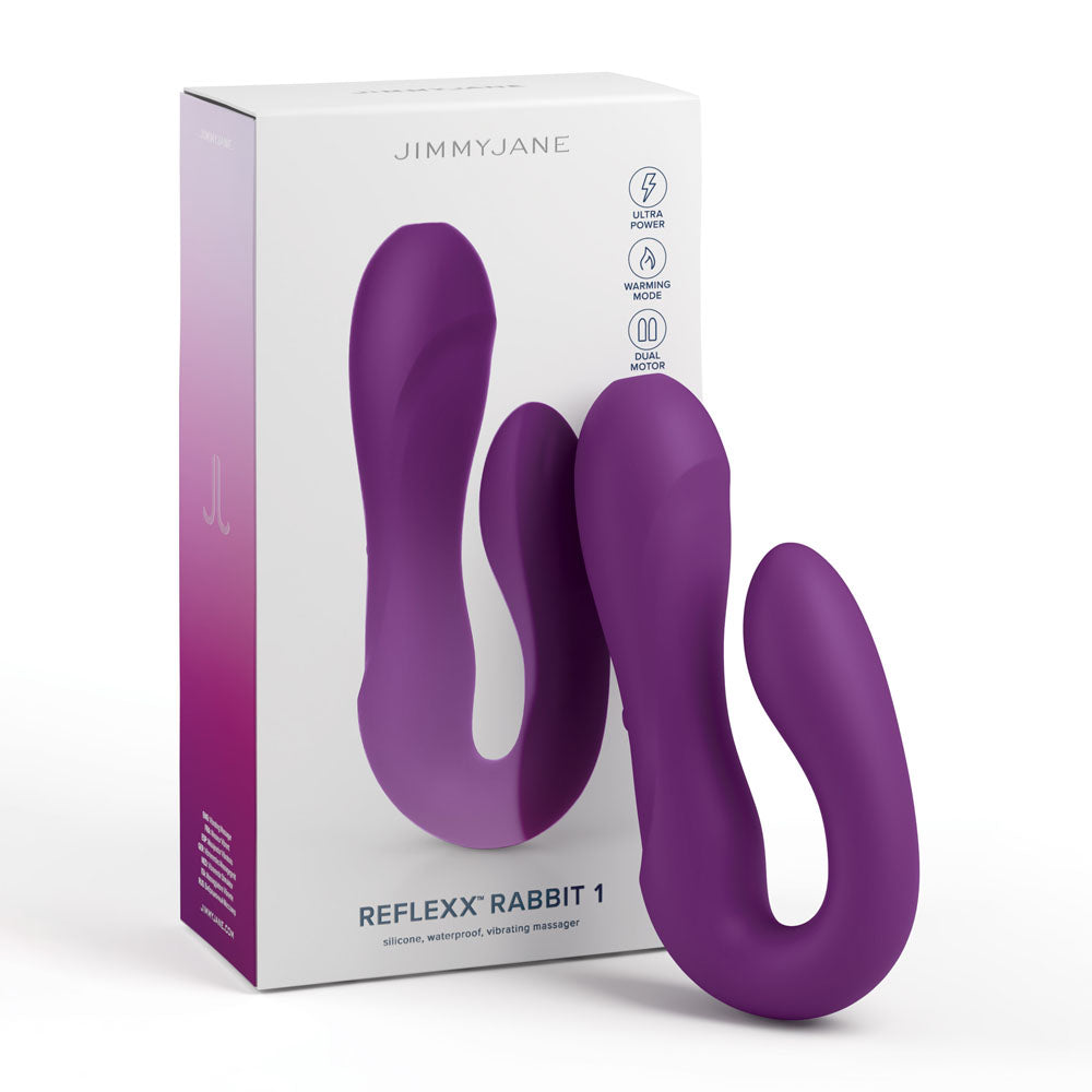 JimmyJane Reflexx Rabbit 1 - Purple USB Rechargeable Dual Vibrator JimmyJane