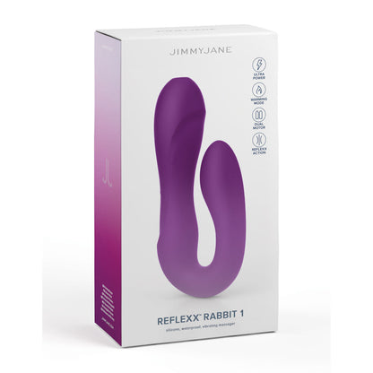 JimmyJane Reflexx Rabbit 1 - Purple USB Rechargeable Dual Vibrator JimmyJane
