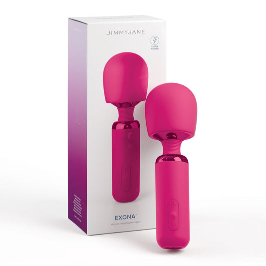 JimmyJane Exona - Pink 18.3 cm USB Rechargeable Massage Wand Pink - Club X