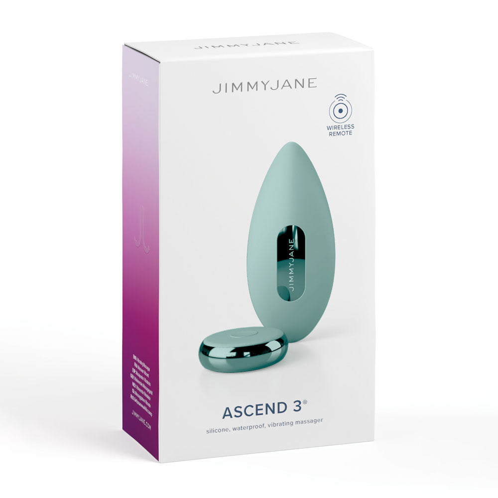 JimmyJane Ascend 3 - Teal 9 cm USB Rechargeable Stimulator with Wireless Remote JimmyJane