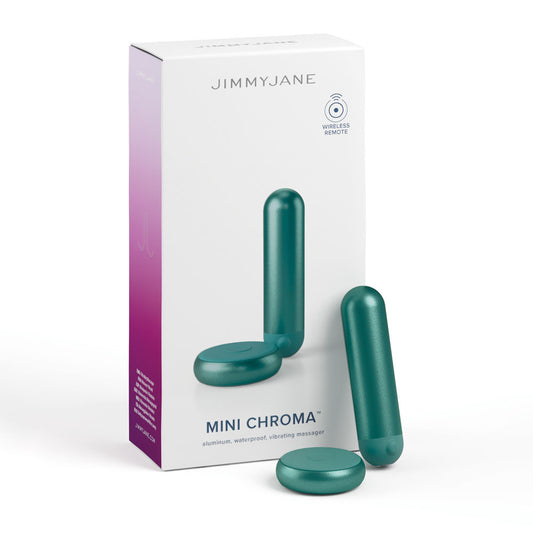 JimmyJane Mini Chroma - Teal - Teal 7.8 cm USB Rechargeable Bullet with Wireless Remote Teal - Club X