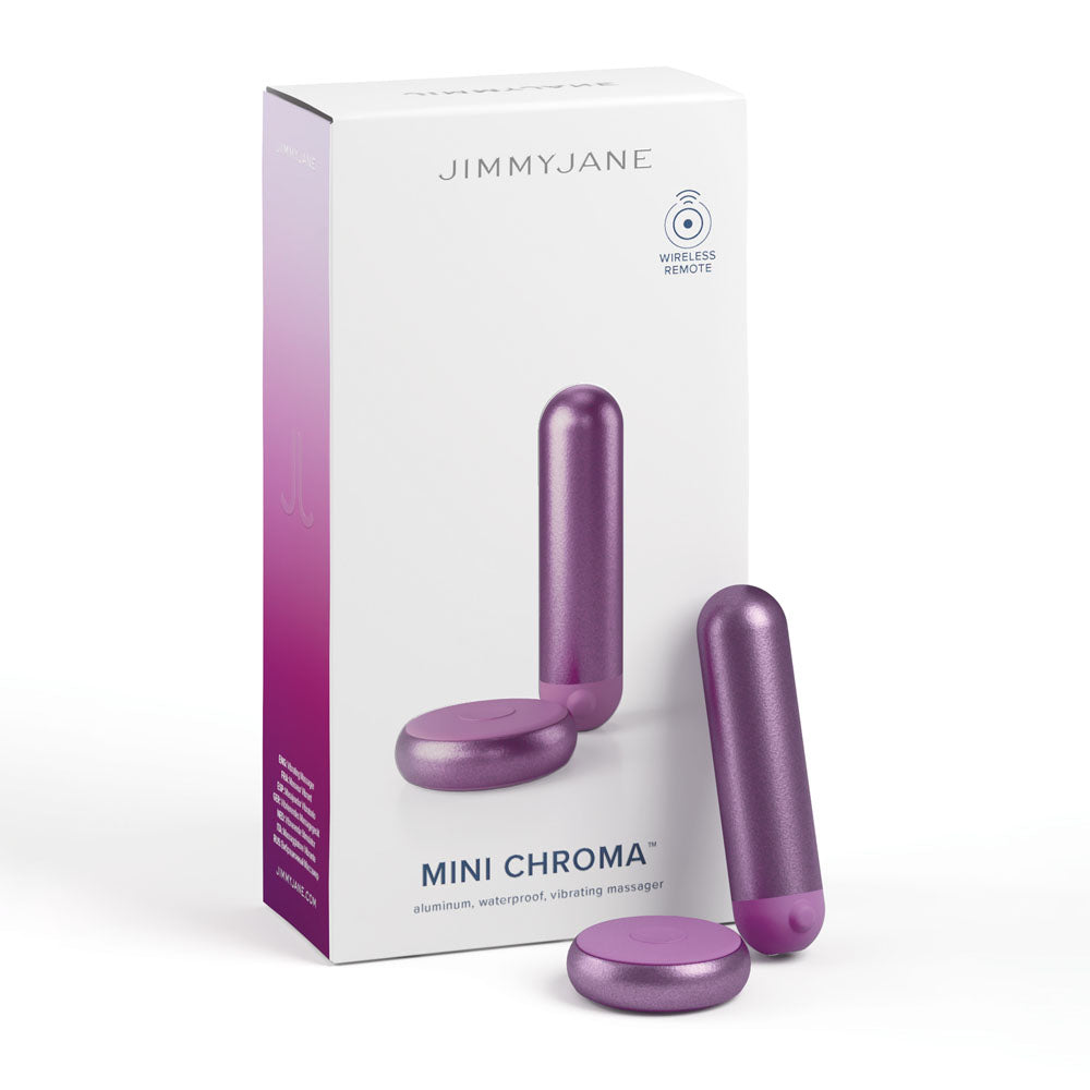 JimmyJane Mini Chroma - Purple - Purple 7.8 cm USB Rechargeable Bullet with Wireless Remote JimmyJane