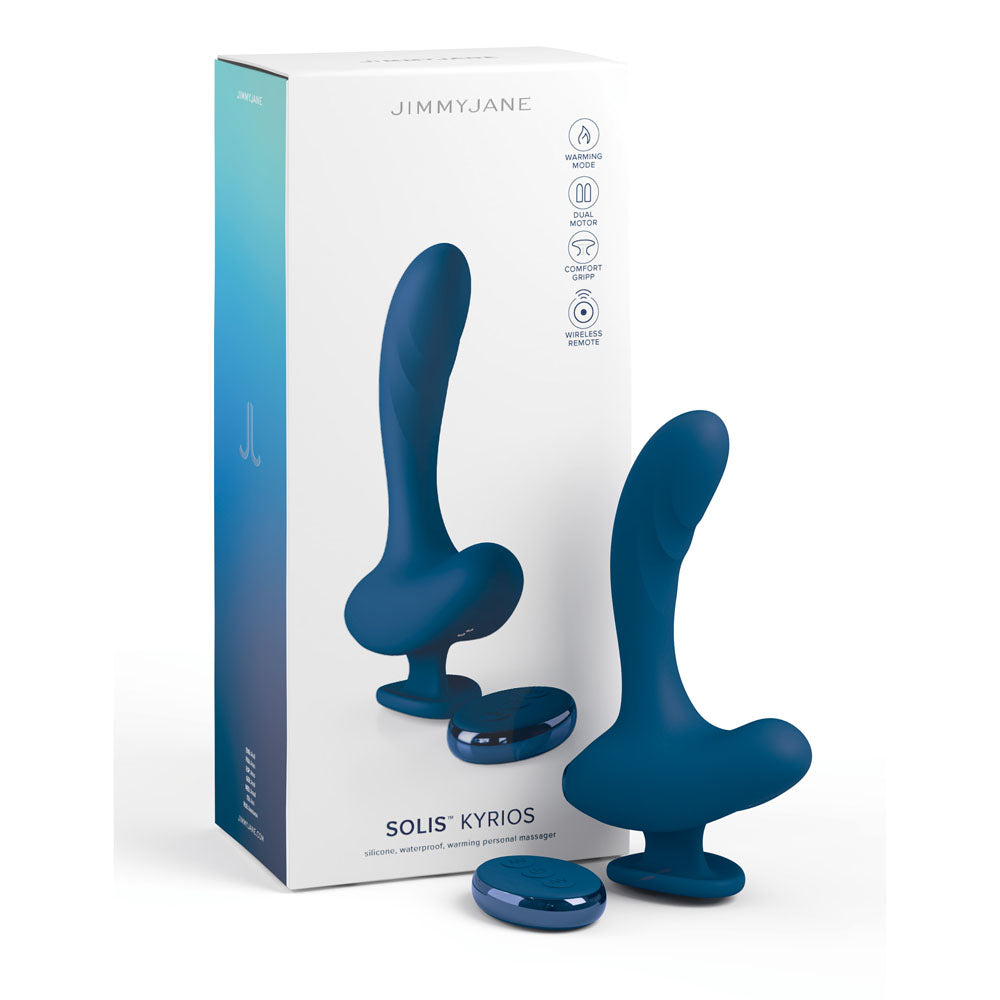JimmyJane Solis Kyrios - Blue USB Rechargeable Prostate Massager with Remote JimmyJane