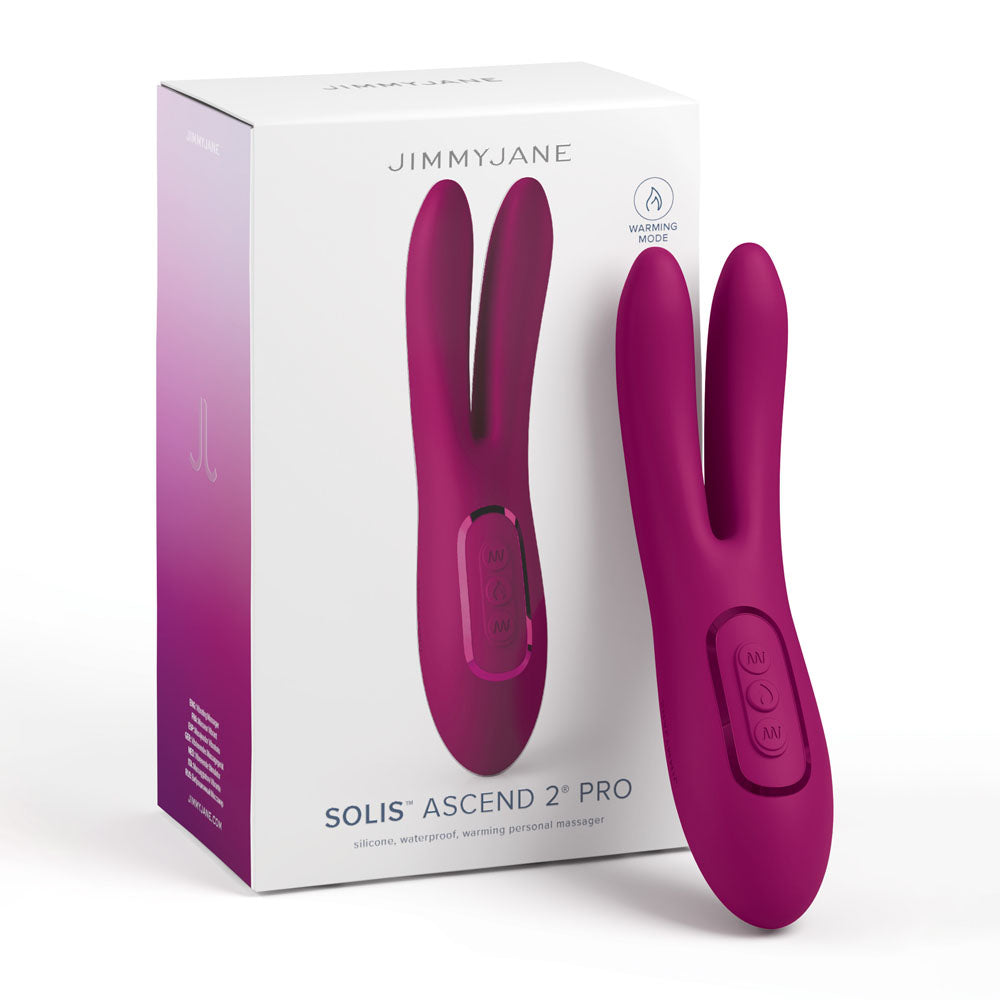 JimmyJane Solis Ascend 2 PRO - Purple 16 cm USB Rechargeable Dual Tip Stimulator JimmyJane