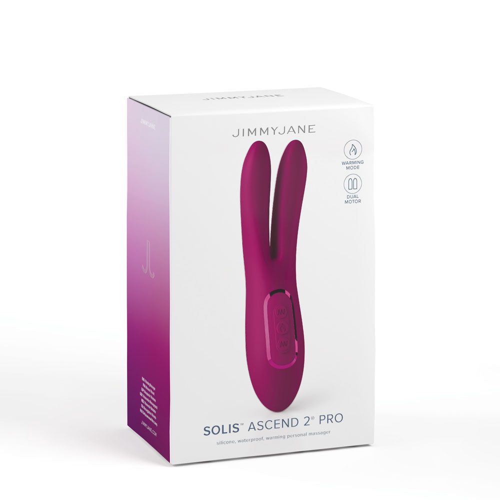 JimmyJane Solis Ascend 2 PRO - Purple 16 cm USB Rechargeable Dual Tip Stimulator JimmyJane