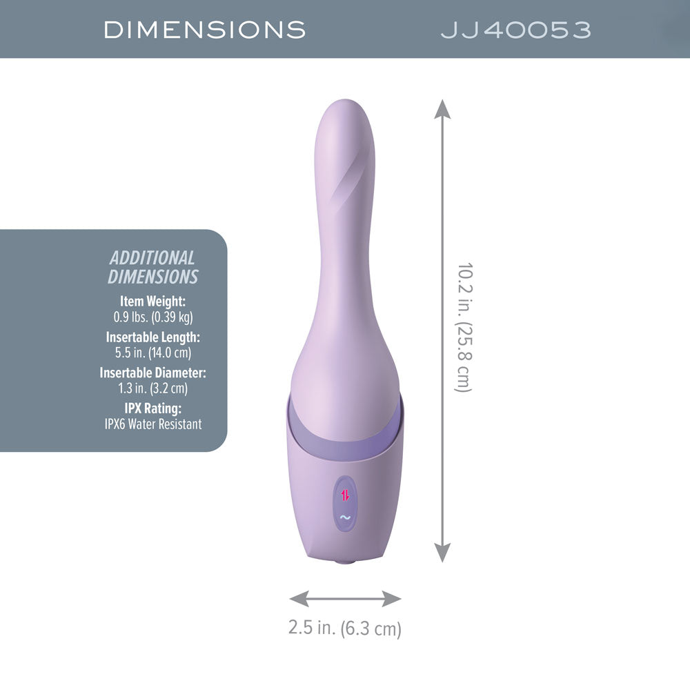JimmyJane Hello Bang - Purple 27 cm USB Rechargeable Warming & Thrusting Vibrator JimmyJane