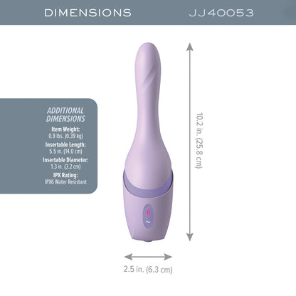 JimmyJane Hello Bang - Purple 27 cm USB Rechargeable Warming & Thrusting Vibrator JimmyJane