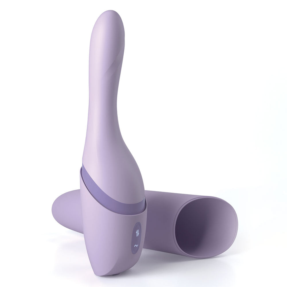 JimmyJane Hello Bang - Purple 27 cm USB Rechargeable Warming & Thrusting Vibrator JimmyJane