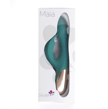 Maia Skyler - Green 21.6 cm USB Rechargeable Bendable Rabbit Vibrator Maia Toys