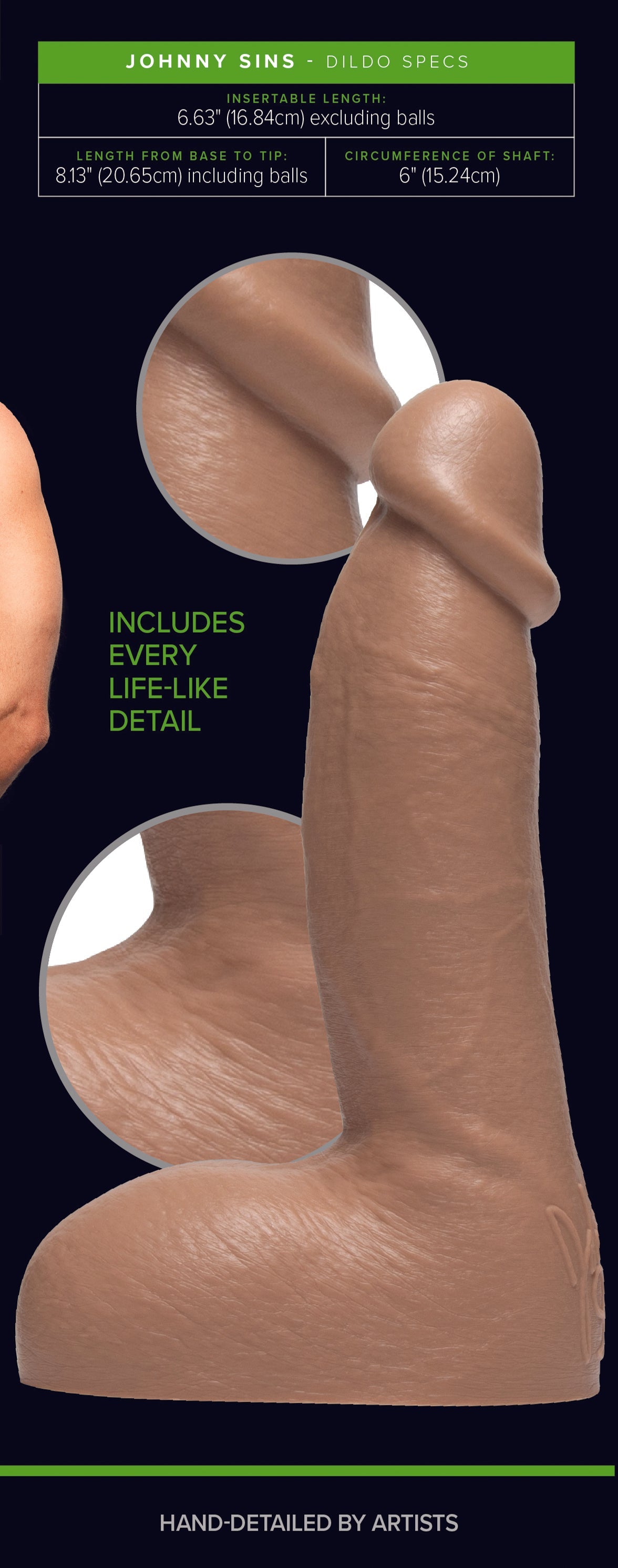 Fleshlight Guys Johnny Sins Dildo  - Club X