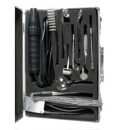 KinkLab Agent Noir Neon Wand Kit - E-Stim Kit - 11 Piece Set Stockroom