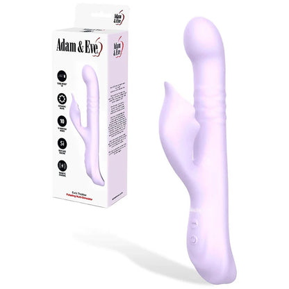 Adam & Eve Eve's Throbber pulsating rabbit vibrator lilac - ClubX Australia