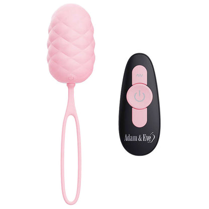 Adam & Eve Pillow Talk Egg pink rechargeable vibrating egg with remote - ClubX Australia