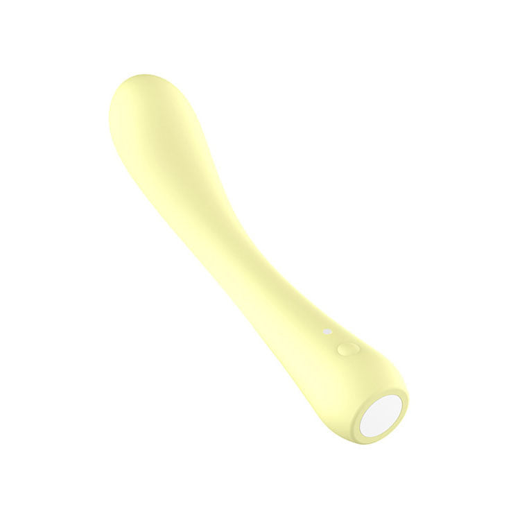 Adam & Eve GROOVY GLOW-UPS Bendie - Yellow 18.4 cm USB Rechargeable G-Spot Vibrator Adam & Eve