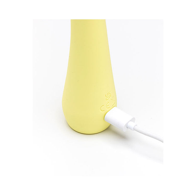 Adam & Eve GROOVY GLOW-UPS Bendie - Yellow 18.4 cm USB Rechargeable G-Spot Vibrator Adam & Eve