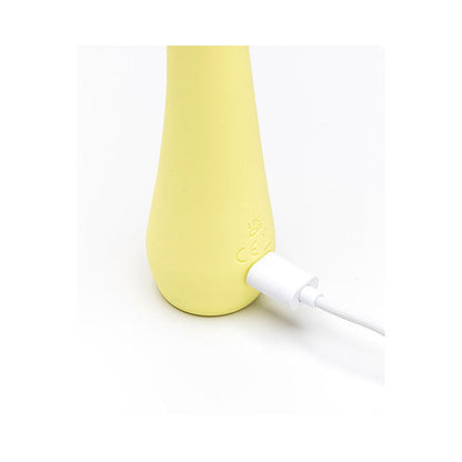 Adam & Eve GROOVY GLOW-UPS Bendie - Yellow 18.4 cm USB Rechargeable G-Spot Vibrator Adam & Eve
