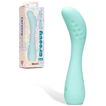 Adam & Eve GROOVY GLOW-UPS Flexie - Blue 19 cm USB Rechargeable G-Spot Vibrator Adam & Eve