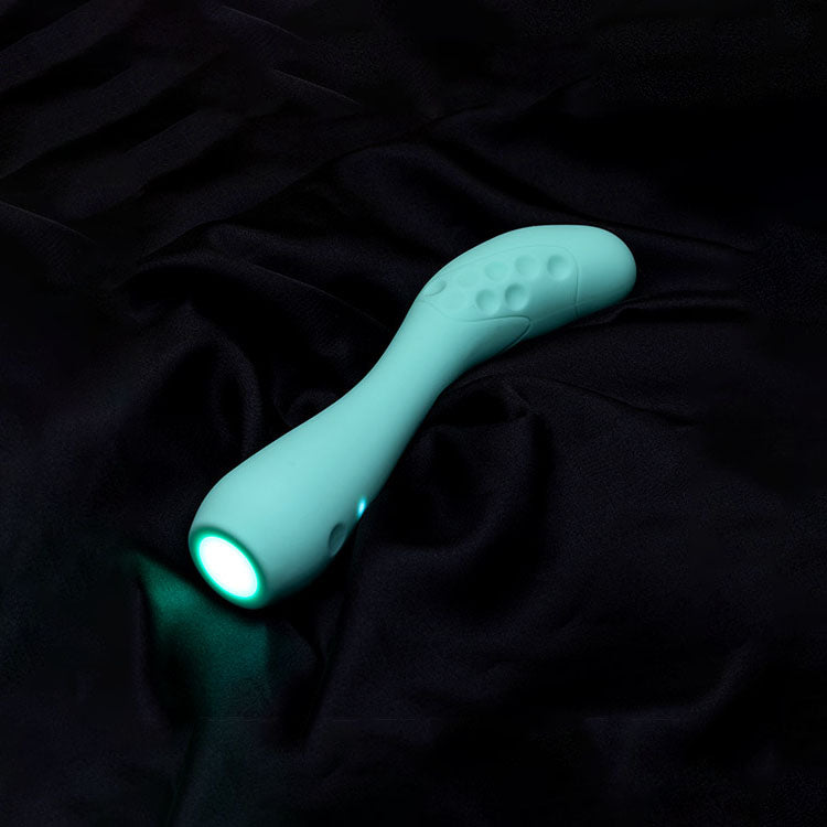 Adam & Eve GROOVY GLOW-UPS Flexie - Blue 19 cm USB Rechargeable G-Spot Vibrator Adam & Eve
