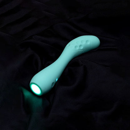 Adam & Eve GROOVY GLOW-UPS Flexie - Blue 19 cm USB Rechargeable G-Spot Vibrator Adam & Eve