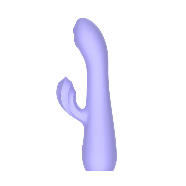 Adam & Eve GROOVY GLOW-UPS Wavie - Purple 16.5 cm USB Rechargeable Rabbit Vibrator Adam & Eve
