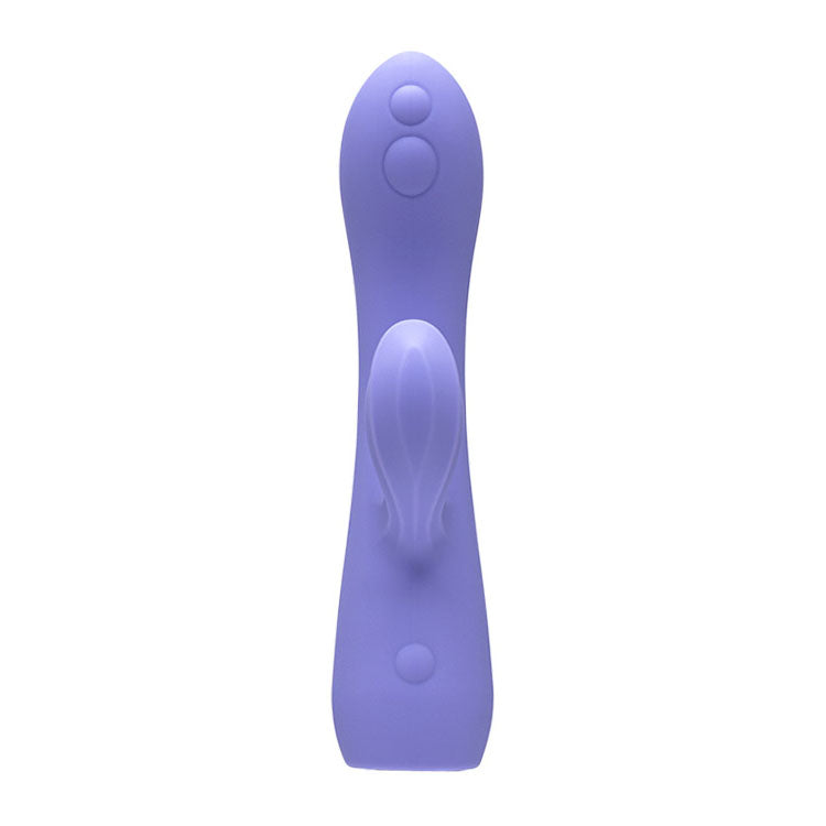 Adam & Eve GROOVY GLOW-UPS Wavie - Purple 16.5 cm USB Rechargeable Rabbit Vibrator Adam & Eve