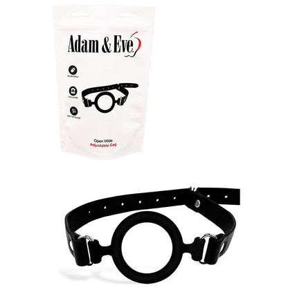 Adam & Eve OPEN WIDE - Black Adjustable Mouth Restraint Adam & Eve
