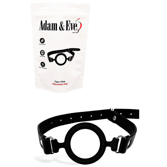 Adam & Eve OPEN WIDE - Black Adjustable Mouth Restraint Adam & Eve