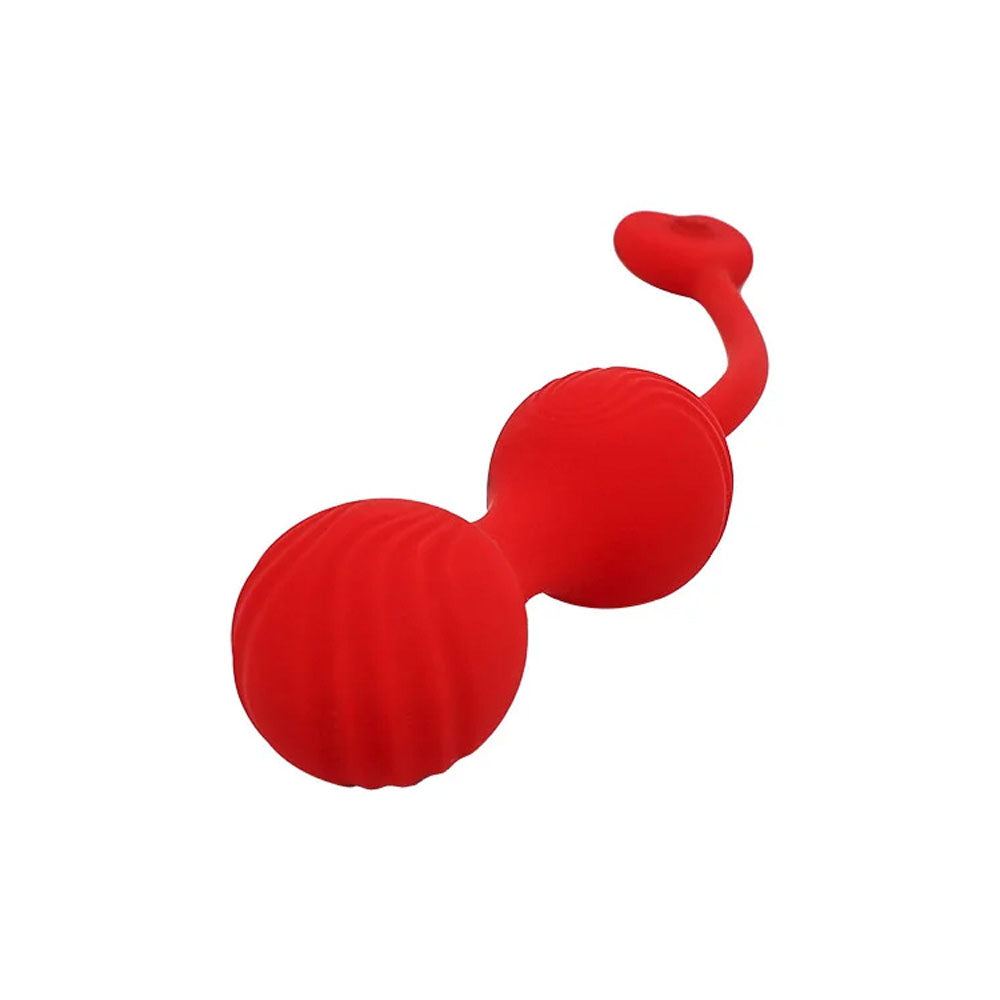 Adam & Eve SWEETHEART Kegel Trainer - Red USB Rechargeable Vibrating Kegel Balls with Remote Adam & Eve