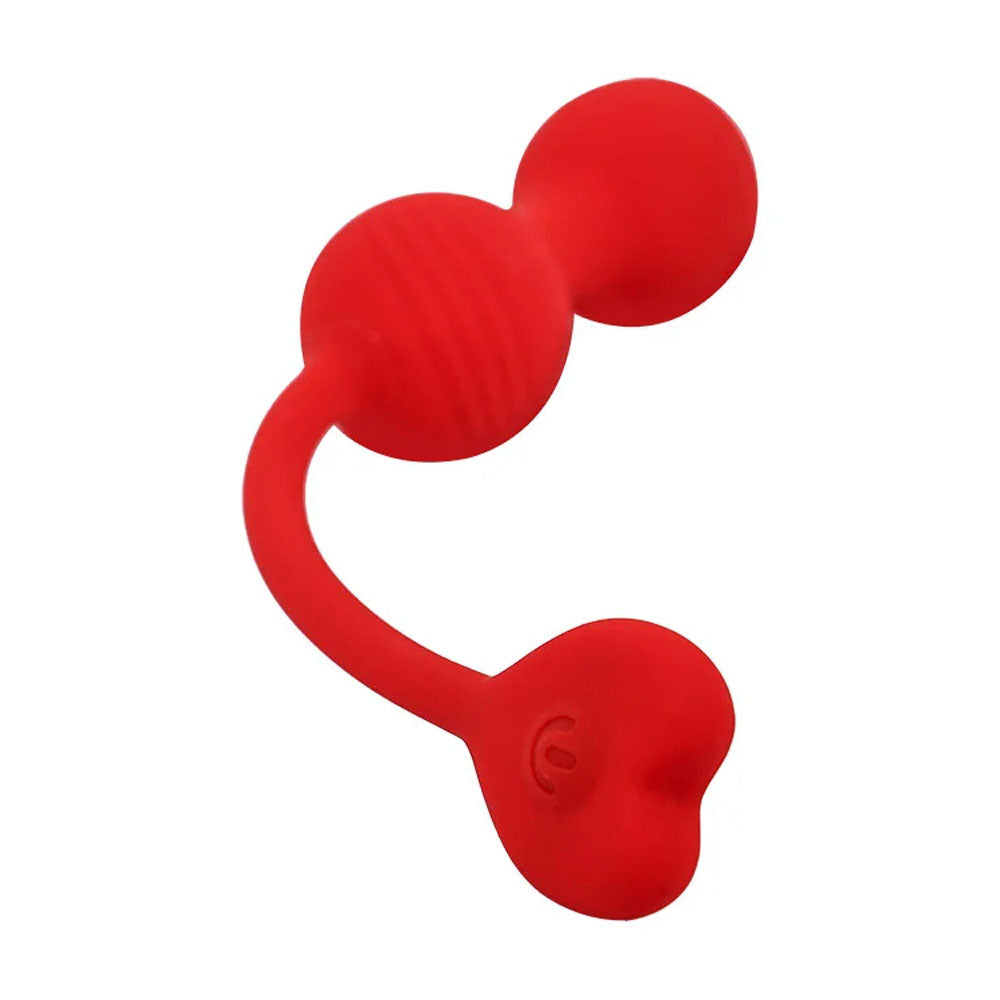 Adam & Eve SWEETHEART Kegel Trainer - Red USB Rechargeable Vibrating Kegel Balls with Remote Adam & Eve
