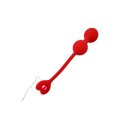 Adam & Eve SWEETHEART Kegel Trainer - Red USB Rechargeable Vibrating Kegel Balls with Remote Adam & Eve
