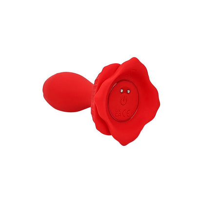 Adam & Eve THE ROSEBUD - Red 10.2 cm USB Rechargeable Vibrating Butt Plug with Remote Adam & Eve
