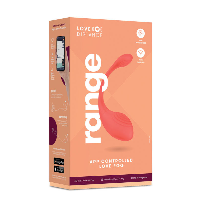 Love Distance RANGE - Coral Rechargeable Love Egg with App Contol Xgen Products