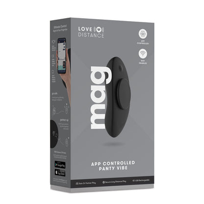 Love Distance MAG - Black Rechargeable Panty Vibrator with App Control Xgen Products