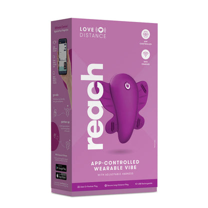 Love Distance REACH - Rose Rechargeable Strap-On Stimulator with App Control Xgen