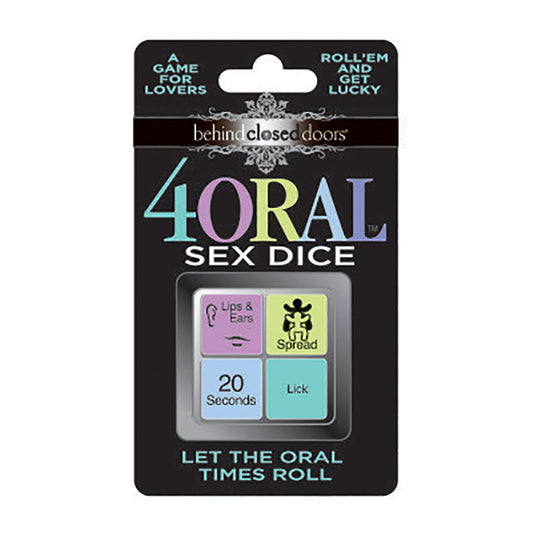 Behind Closed Doors - 4 Oral Sex Dice - Lovers Dice Game Little Genie
