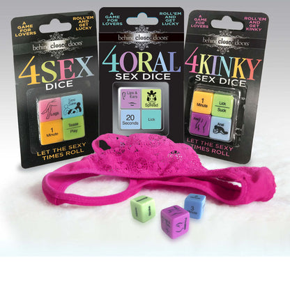 Behind Closed Doors - 4 Kinky Sex Dice - Dice Game for Couples Little Genie