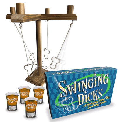 Swinging Dicks - Swinging Ring Toss Drinking Game Little Genie