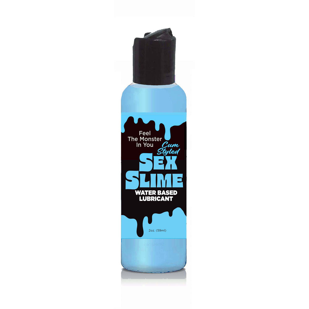 Sex Slime Cum Style Creature Lube - Blue 60 ml - Blue Cum Style Water Based Lubricant - 60 ml Bottle Little Genie