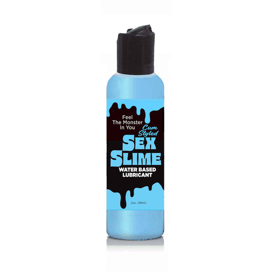 Sex Slime Cum Style Creature Lube - Blue 60 ml - Blue Cum Style Water Based Lubricant - 60 ml Bottle Little Genie