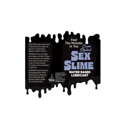 Sex Slime Cum Style Creature Lube - Purple 60 ml - Purple Cum Style Water Based Lubricant - 60 ml Bottle Little Genie