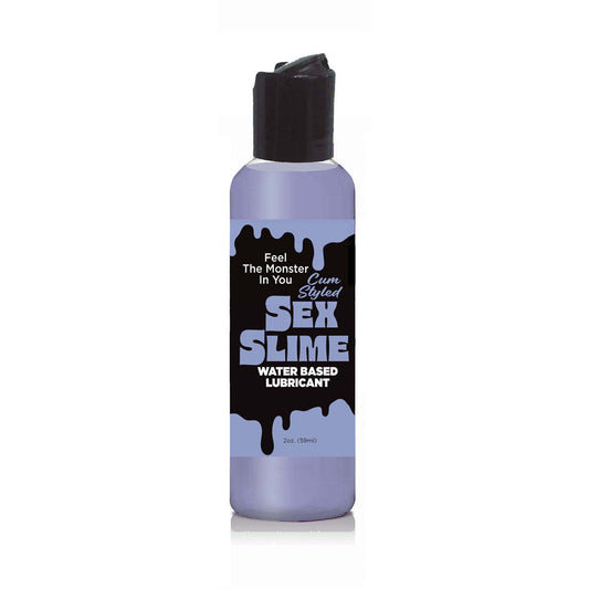 Sex Slime Cum Style Creature Lube - Purple 60 ml - Purple Cum Style Water Based Lubricant - 60 ml Bottle Little Genie