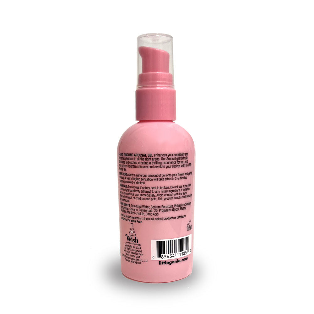 B-LUVD Tingling Arousal Gel - Water Based Unisex Arousal Gel Lubricant - 118 ml Bottle Little Genie