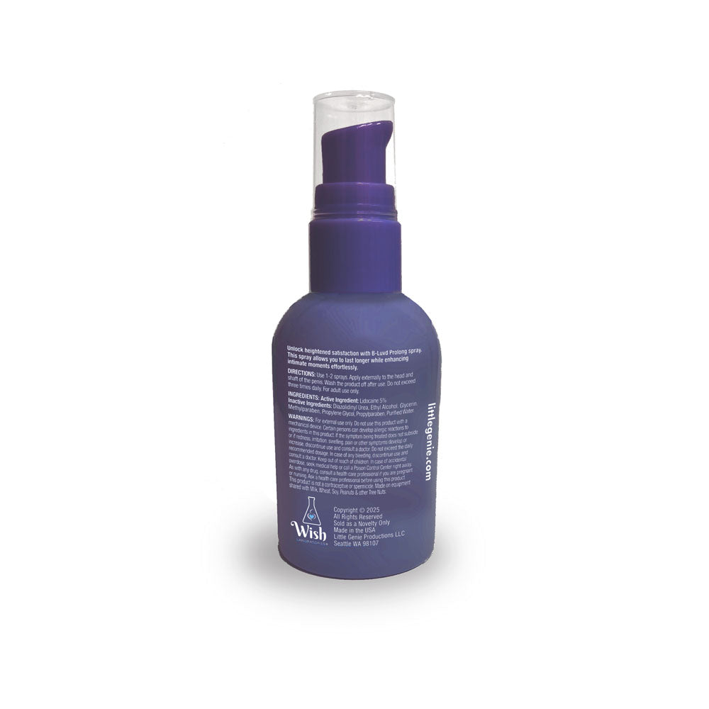 B-LUVD Prolong Spray - Male Desensitising Spray - 59 ml Bottle Little Genie